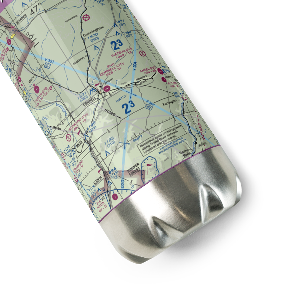 Connell City Airport (WA14) VFR Sectional Water Bottle 