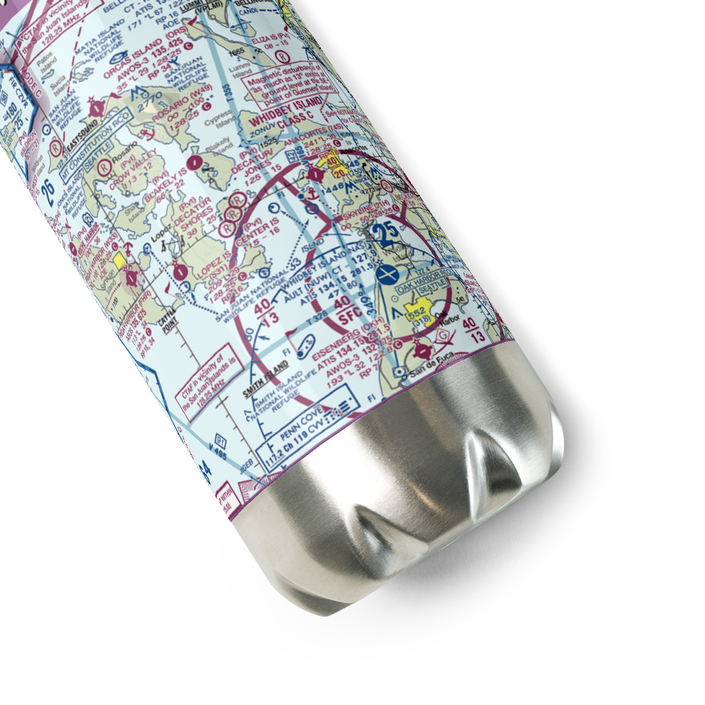 Decatur /Jones/ Airport (WA18) VFR Sectional Water Bottle 