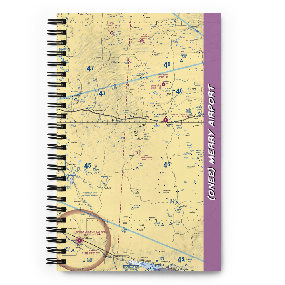 Merry Airport (0NE2) VFR Sectional Notebook 
