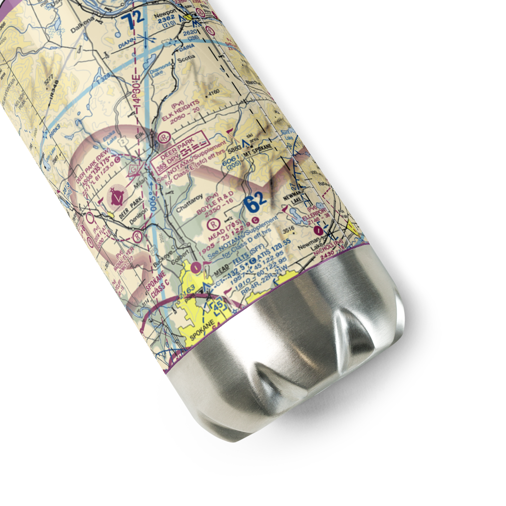 Elk Heights Airport (WN04) VFR Sectional Water Bottle 