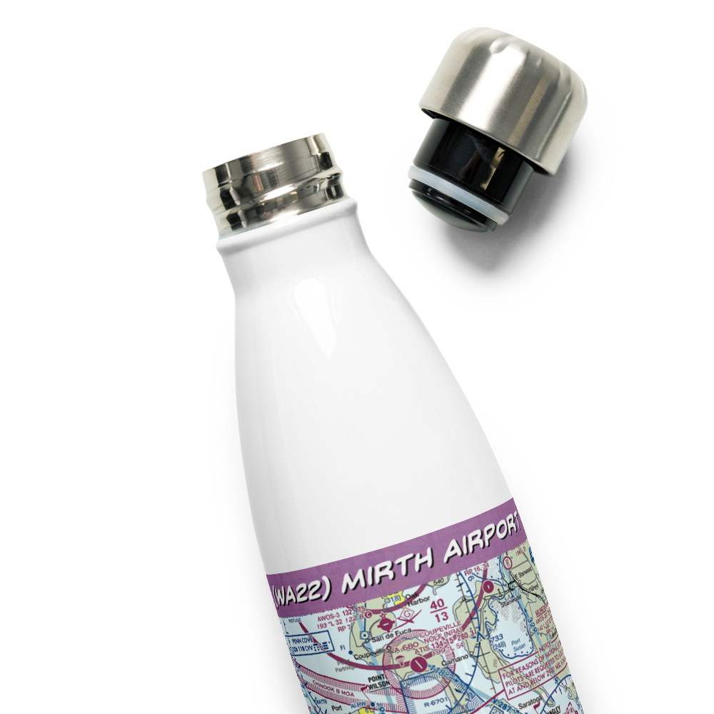 Mirth Airport (WA22) VFR Sectional Water Bottle 