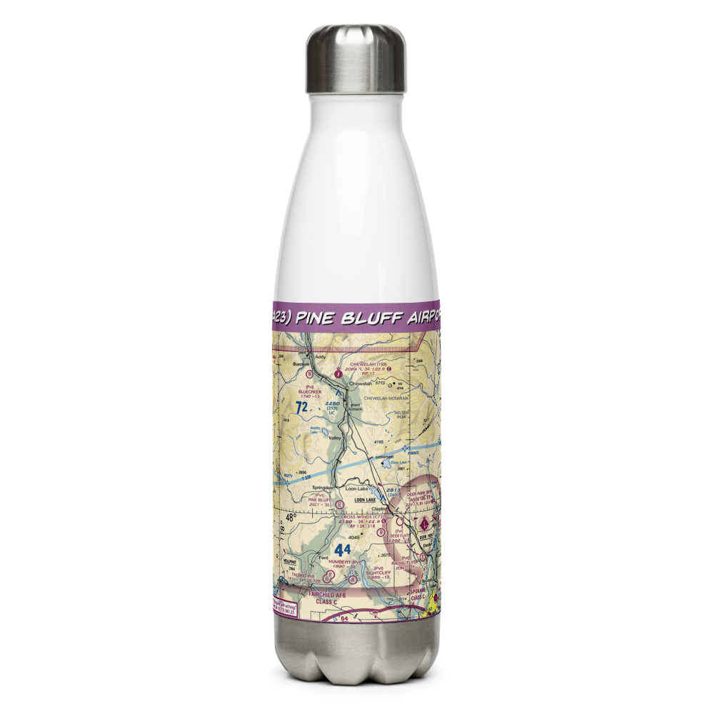 Pine Bluff Airport (WA23) VFR Sectional Water Bottle 