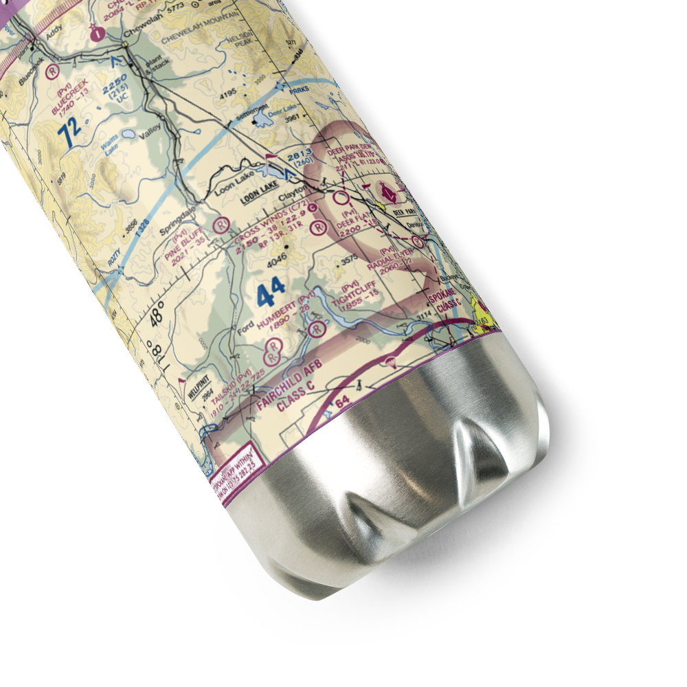 Pine Bluff Airport (WA23) VFR Sectional Water Bottle 
