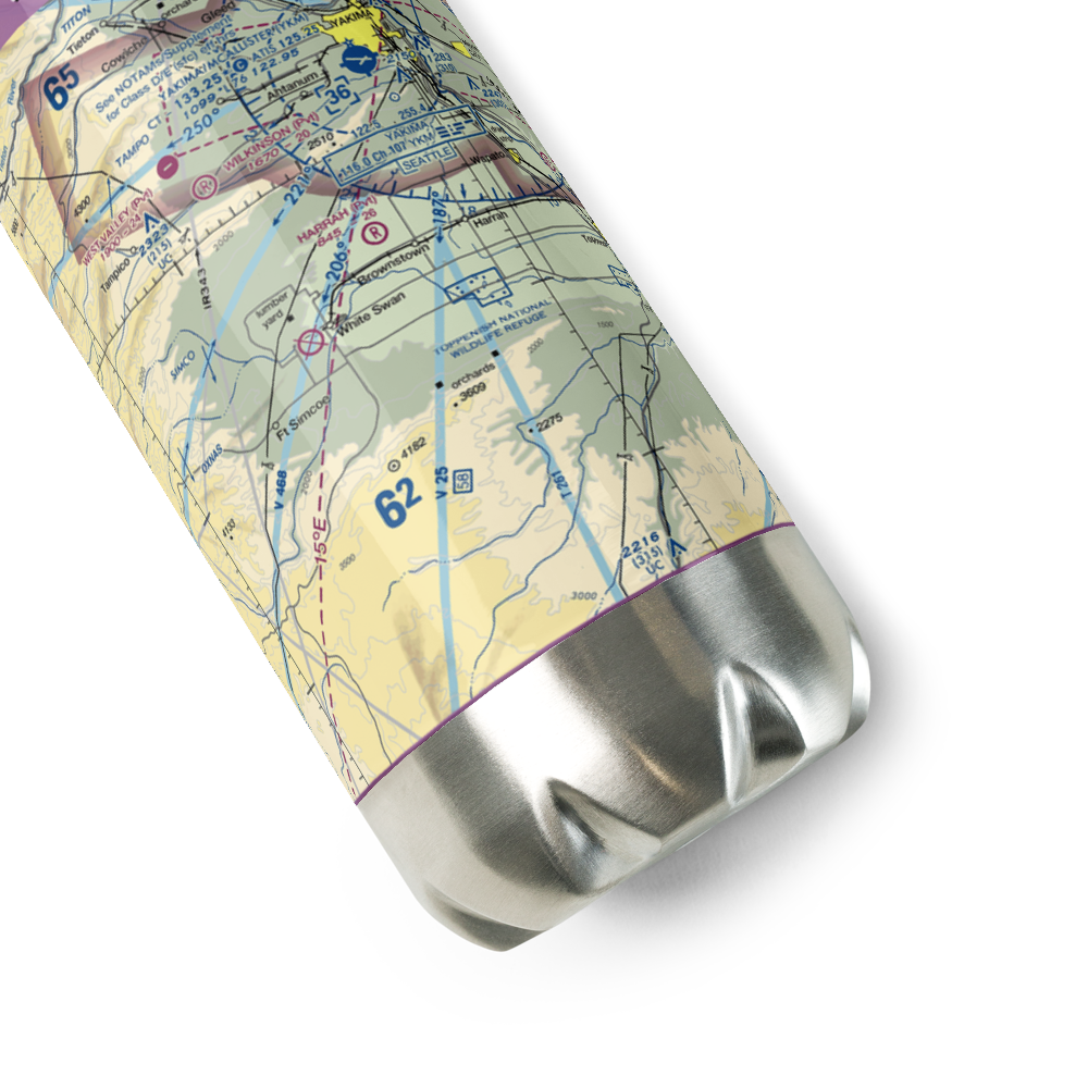 Harrah Airport (WA26) VFR Sectional Water Bottle 