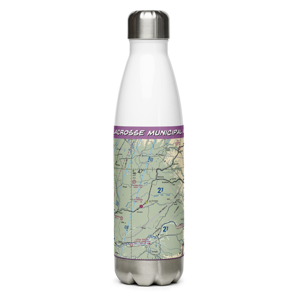 Lacrosse Municipal Airport (WA30) VFR Sectional Water Bottle 