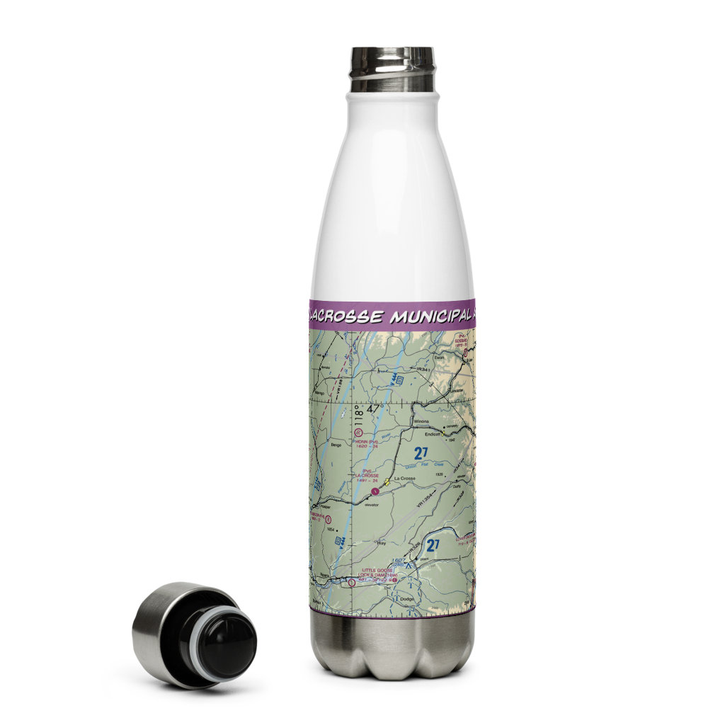 Lacrosse Municipal Airport (WA30) VFR Sectional Water Bottle 