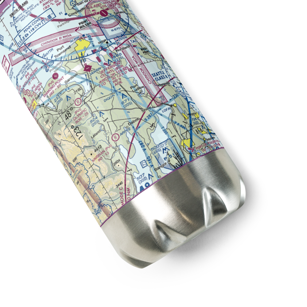 Stacey's Airport (WA42) VFR Sectional Water Bottle 