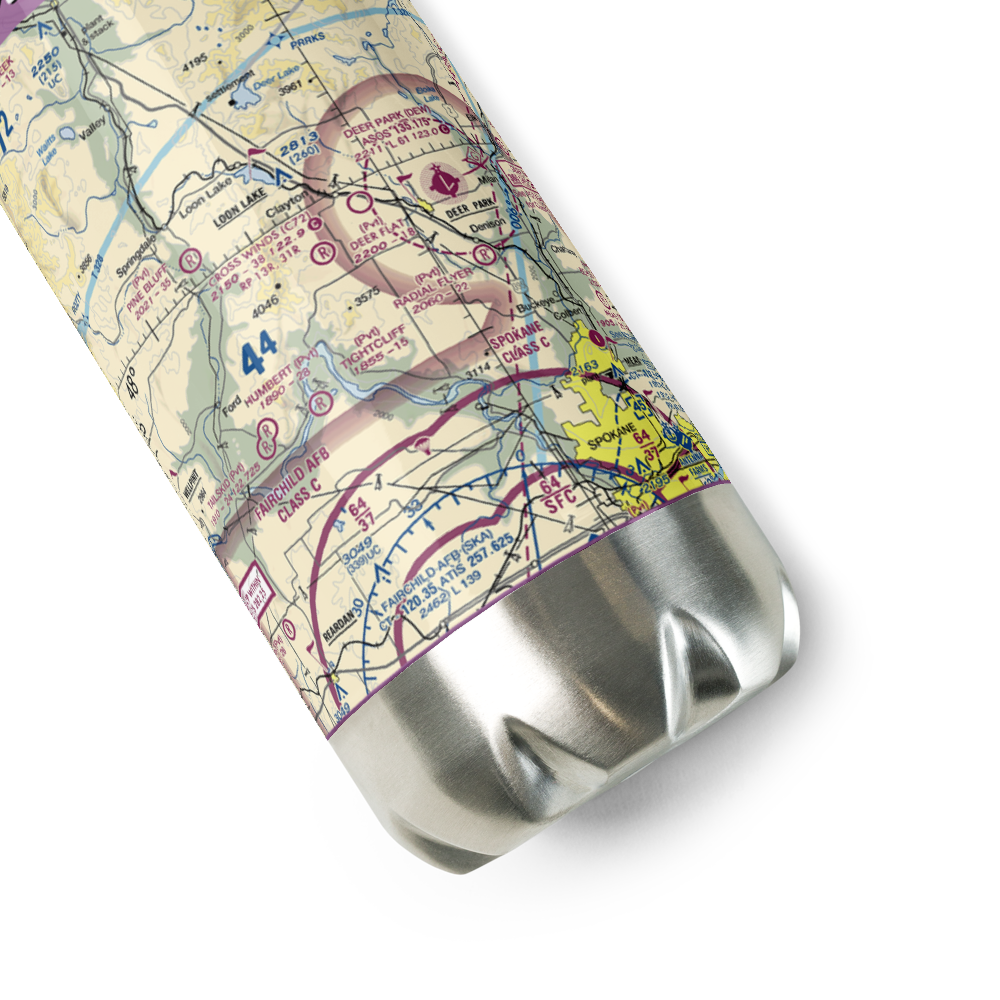 Deer Flat Airport (WA52) VFR Sectional Water Bottle 