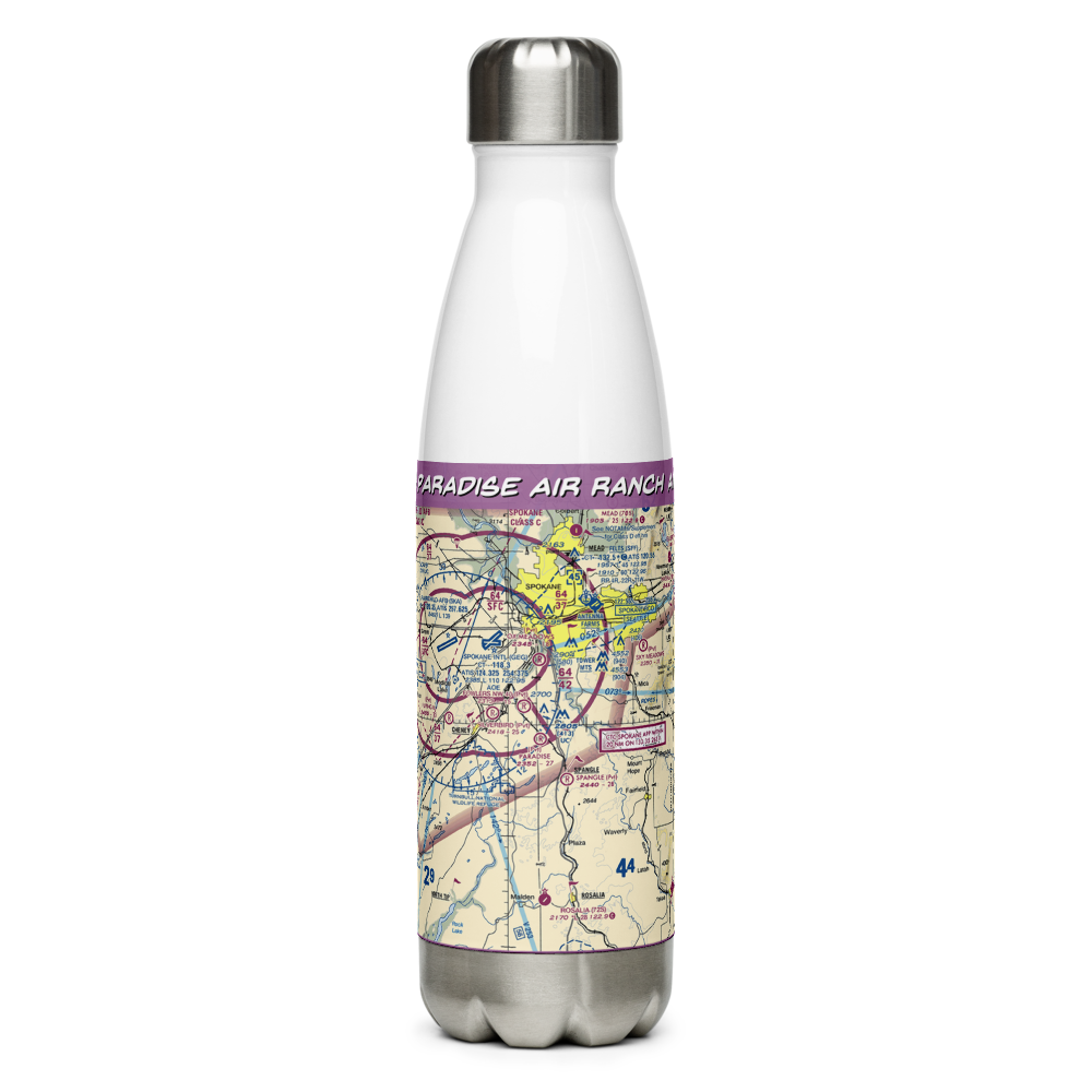 Paradise Air Ranch Airport (WA62) VFR Sectional Water Bottle 