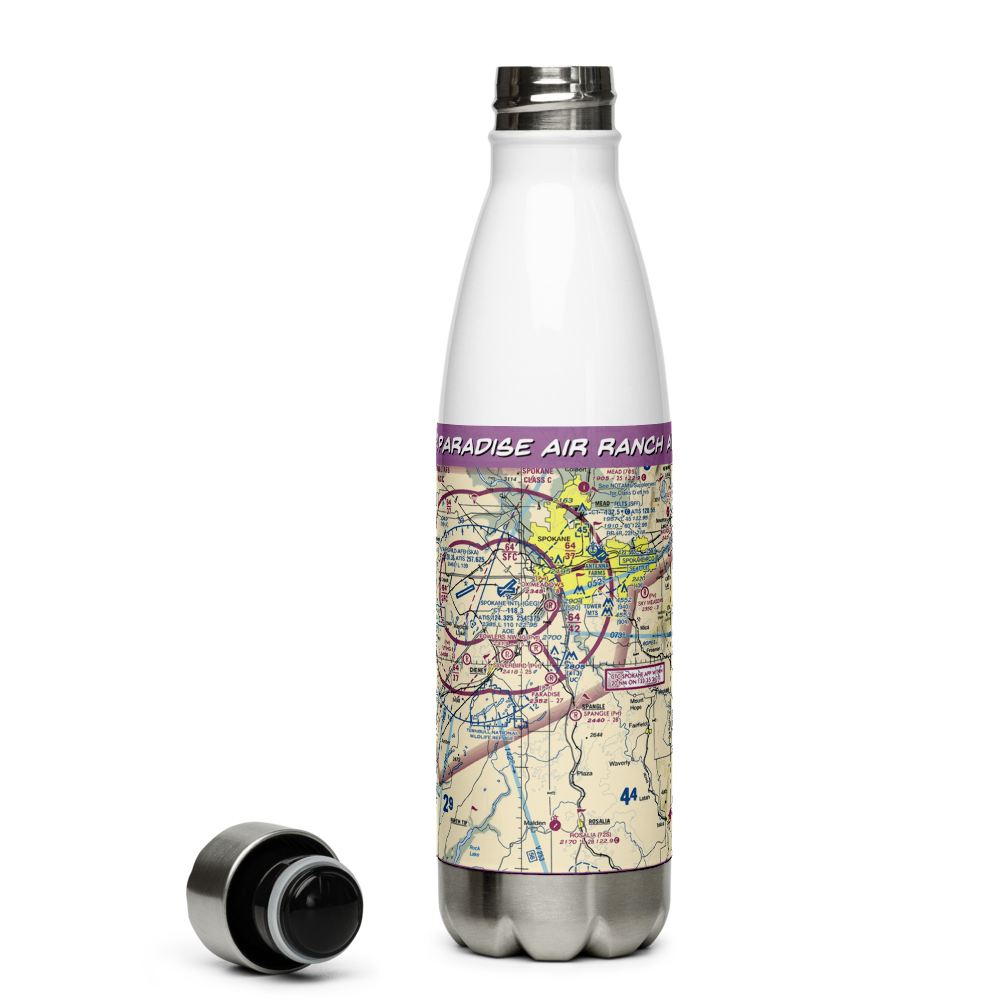 Paradise Air Ranch Airport (WA62) VFR Sectional Water Bottle 