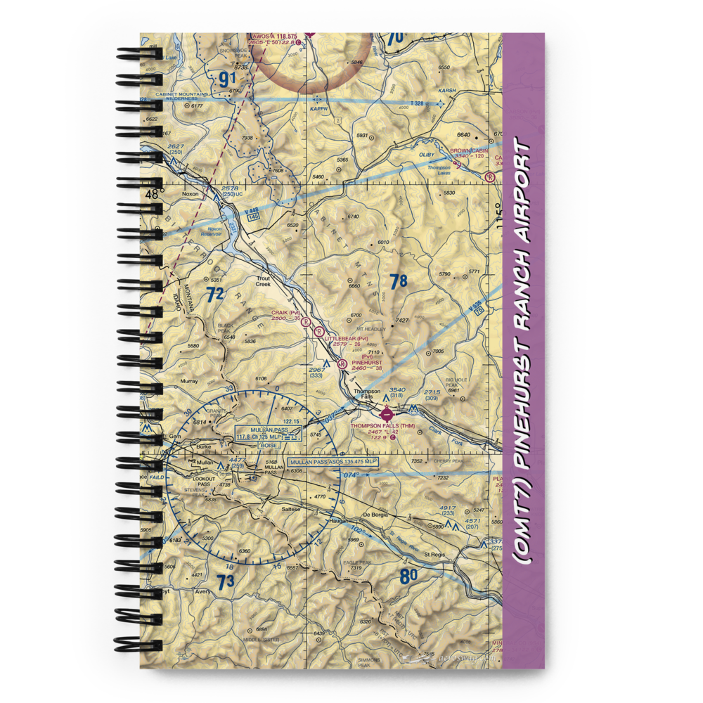 Pinehurst Ranch Airport (0MT7) VFR Sectional Notebook 