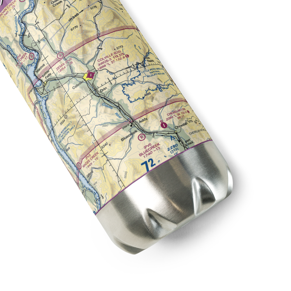 Smith Airport (WA73) VFR Sectional Water Bottle 