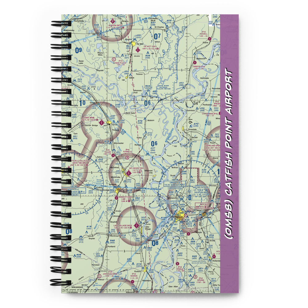 Catfish Point Airport (0MS8) VFR Sectional Notebook 