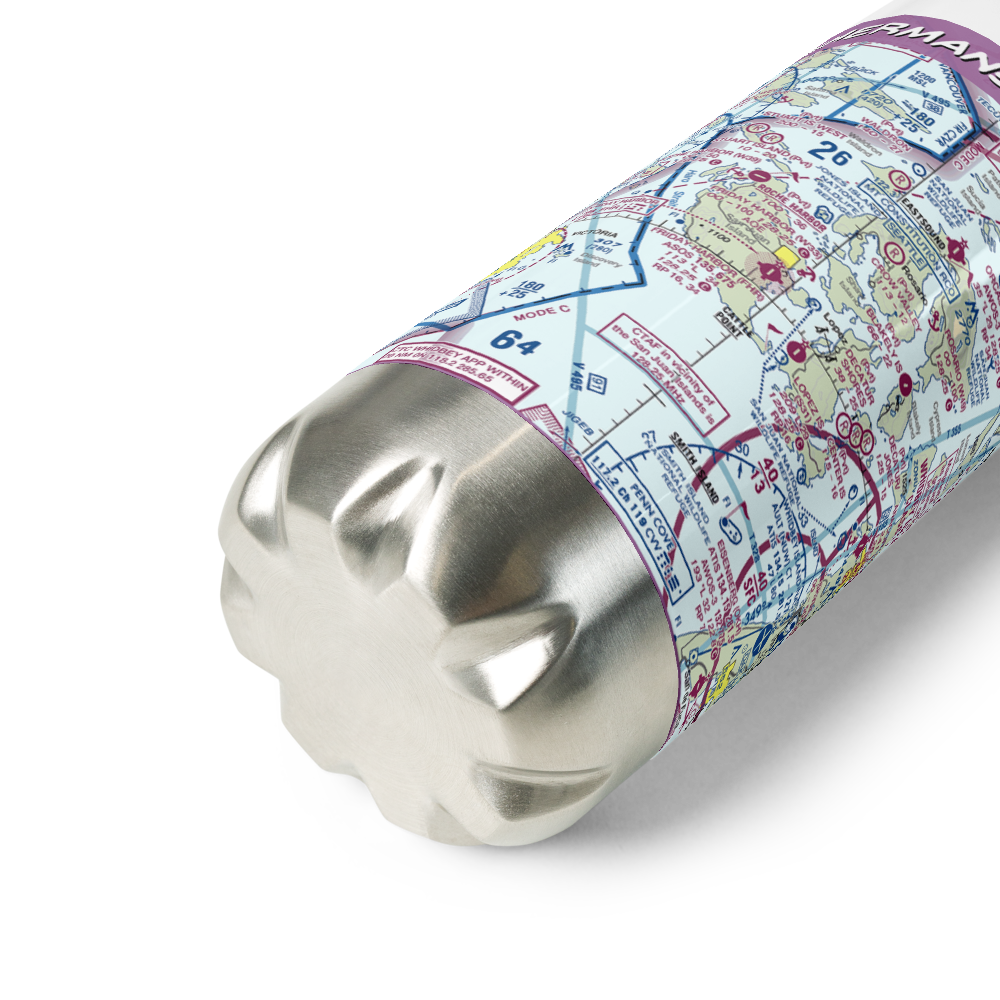 Fishermans Bay Seaplane Base (81W) VFR Sectional Water Bottle 