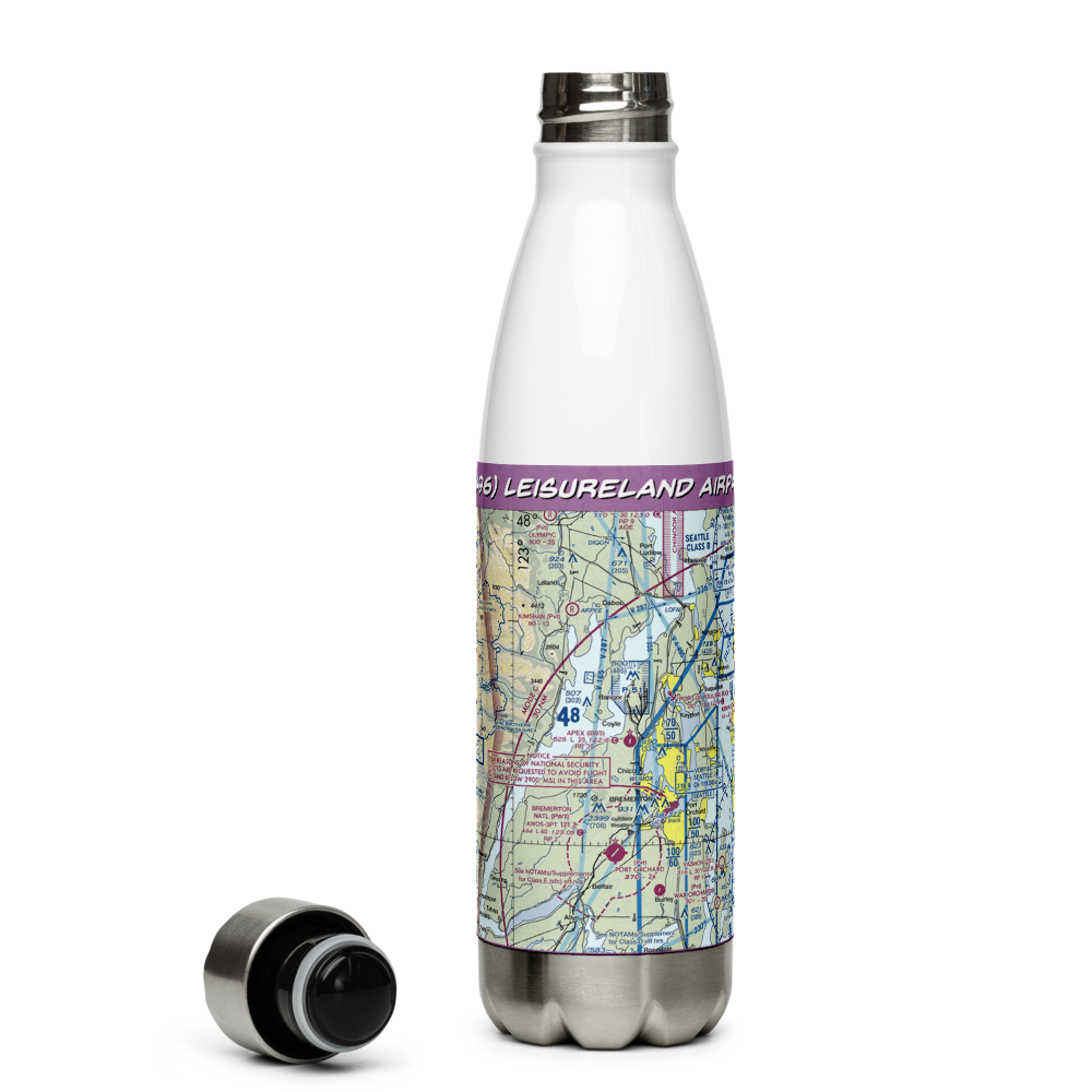 Leisureland Airpark (WA96) VFR Sectional Water Bottle 