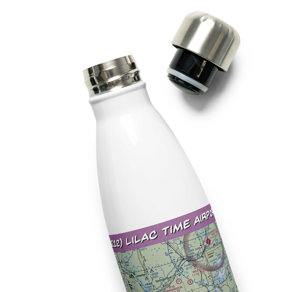 Lilac Time Airport (WI12) VFR Sectional Water Bottle 