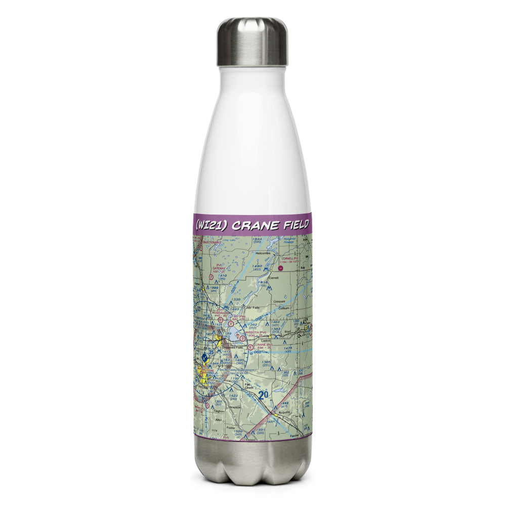 Crane Field (WI21) VFR Sectional Water Bottle 