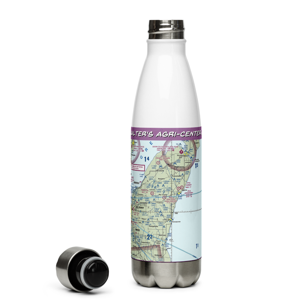 Walter's Agri-Center Airport (WI28) VFR Sectional Water Bottle 