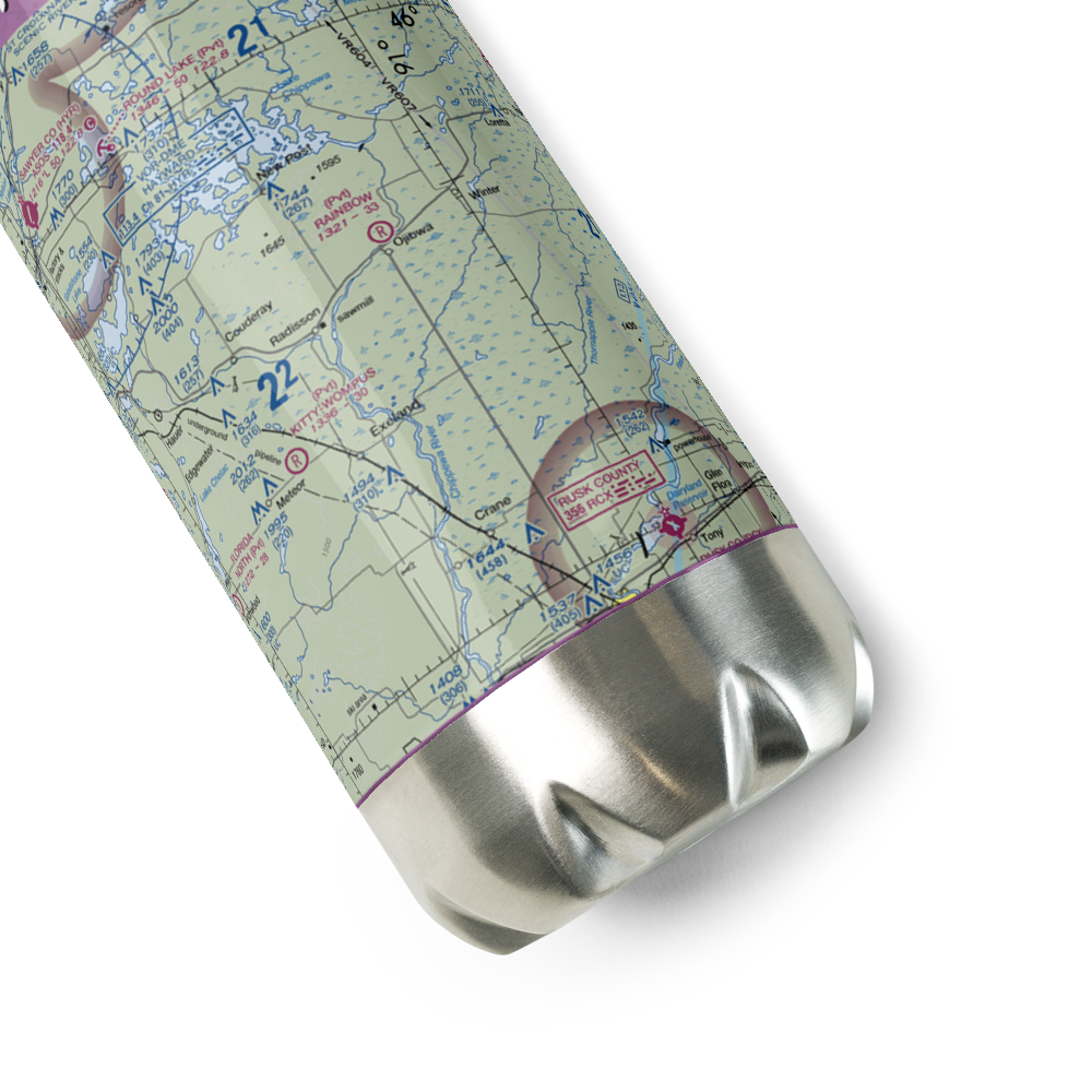 Rainbow Airport (WI37) VFR Sectional Water Bottle 