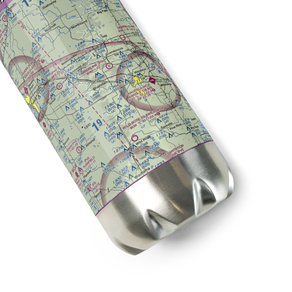 Timberline Airport (WI47) VFR Sectional Water Bottle 