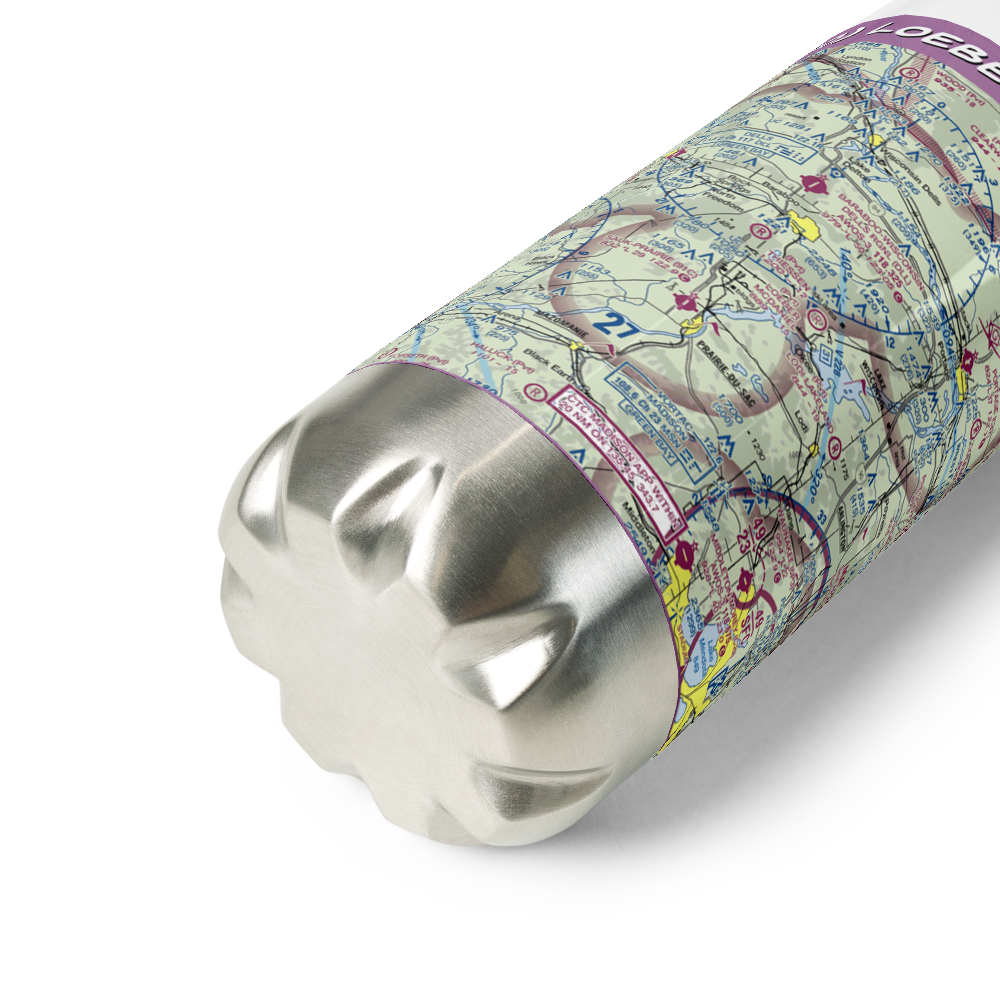 Loeber McDaniel Field (WI50) VFR Sectional Water Bottle 