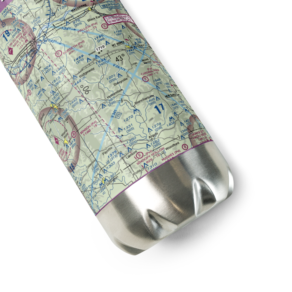 Desmet Airport (WI53) VFR Sectional Water Bottle 