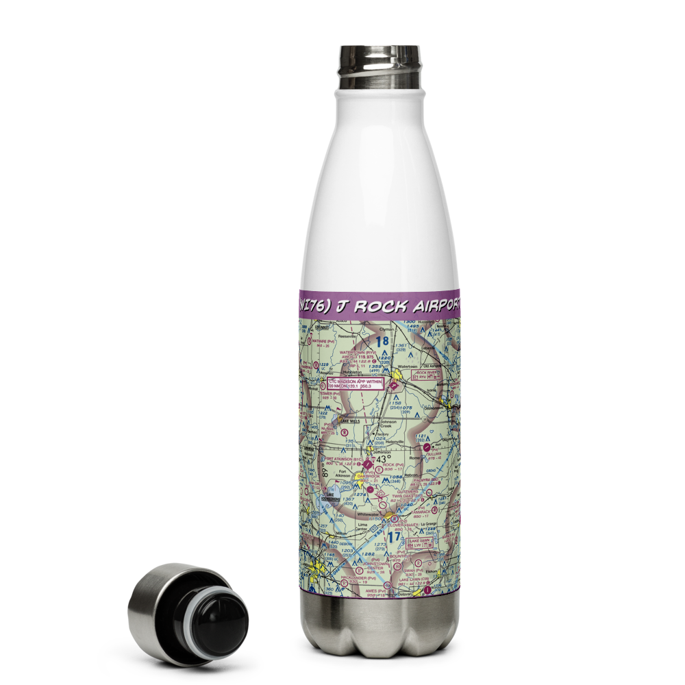 J Rock Airport (WI76) VFR Sectional Water Bottle 