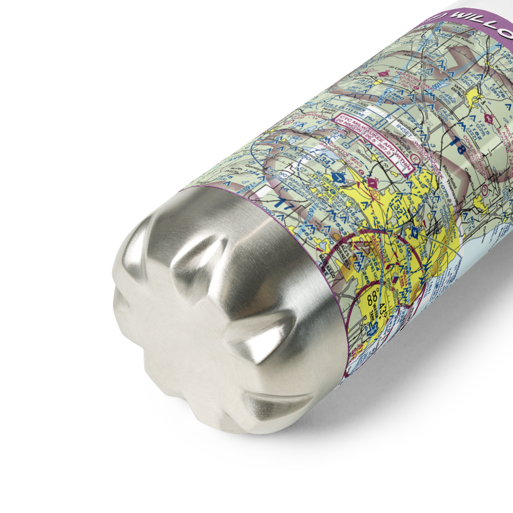 Willow Creek Airport (WI77) VFR Sectional Water Bottle 