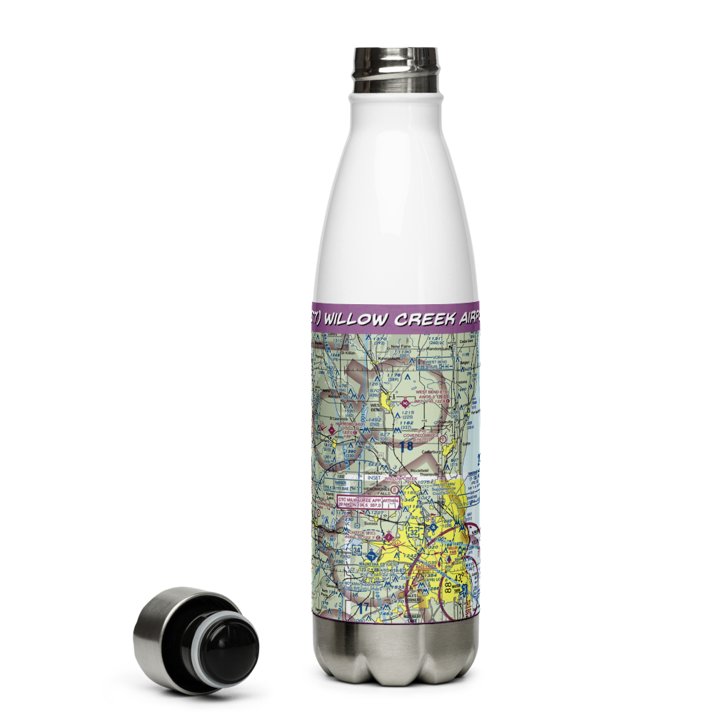 Willow Creek Airport (WI77) VFR Sectional Water Bottle 
