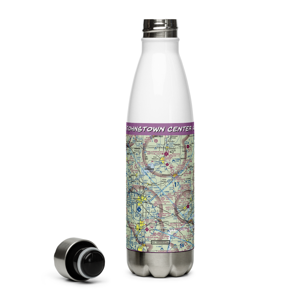 Johnstown Center Airport (WI84) VFR Sectional Water Bottle 