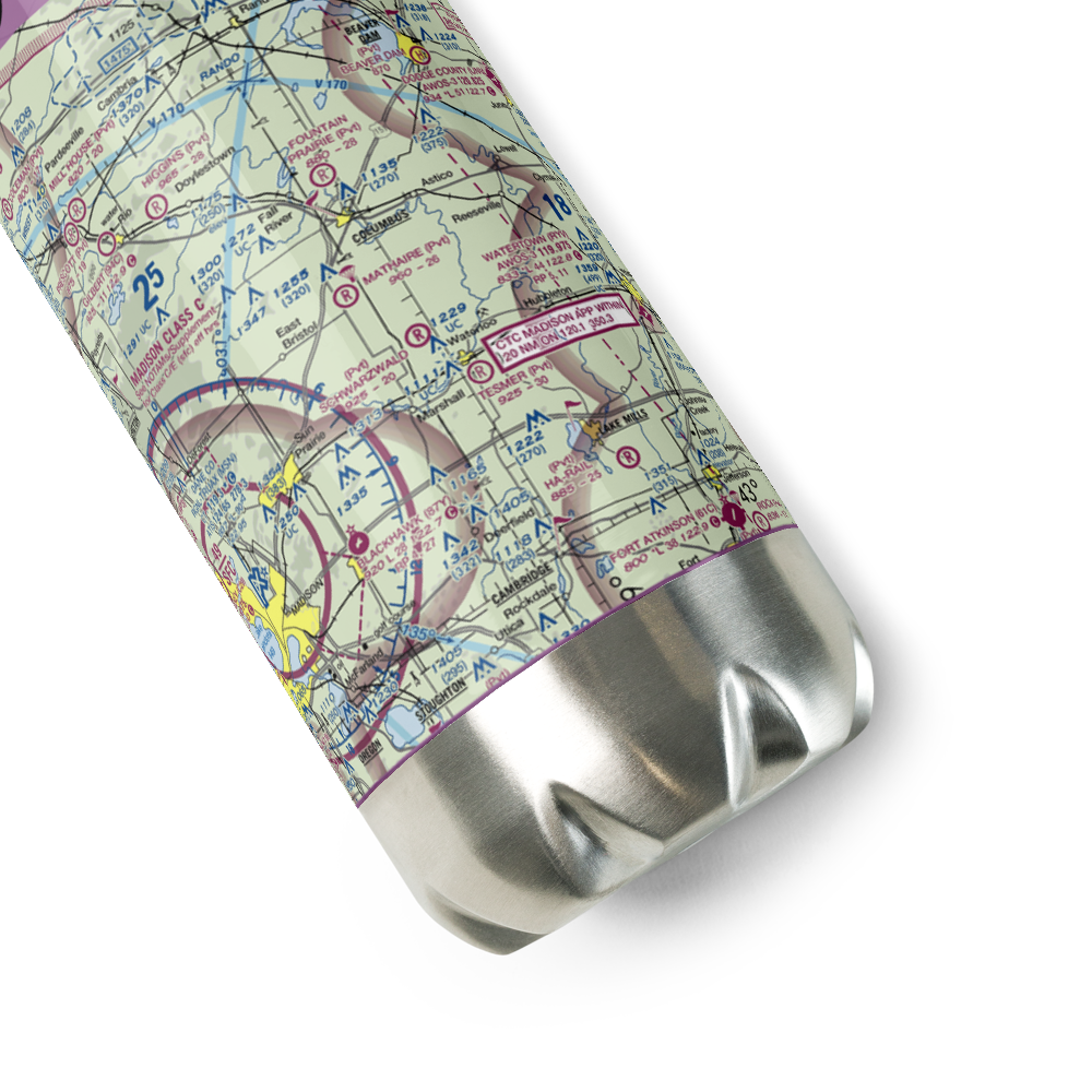 Mathaire Field (WI97) VFR Sectional Water Bottle 