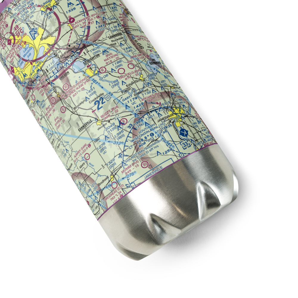 Blackburn Airport (WI98) VFR Sectional Water Bottle 