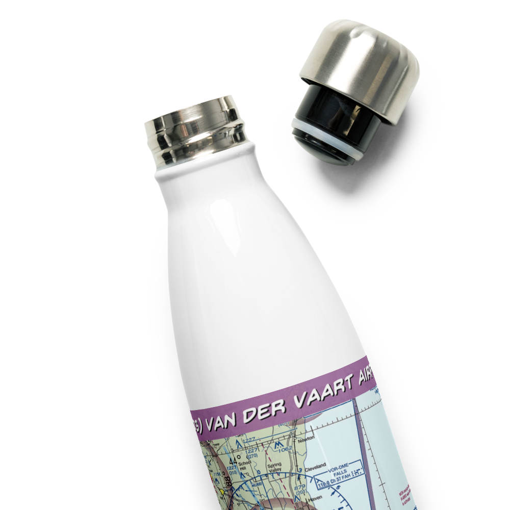 Van Der Vaart Airport (WN03) VFR Sectional Water Bottle 