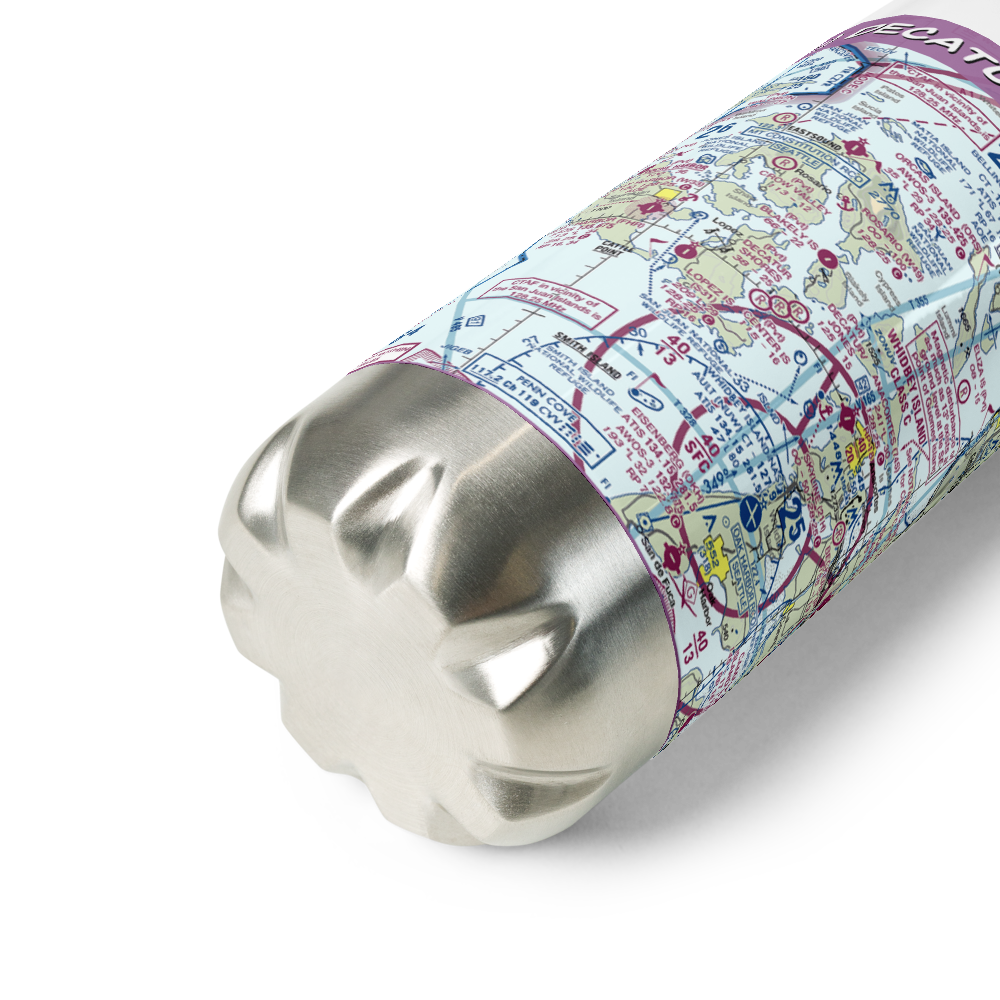 Decatur Shores Airport (WN07) VFR Sectional Water Bottle 