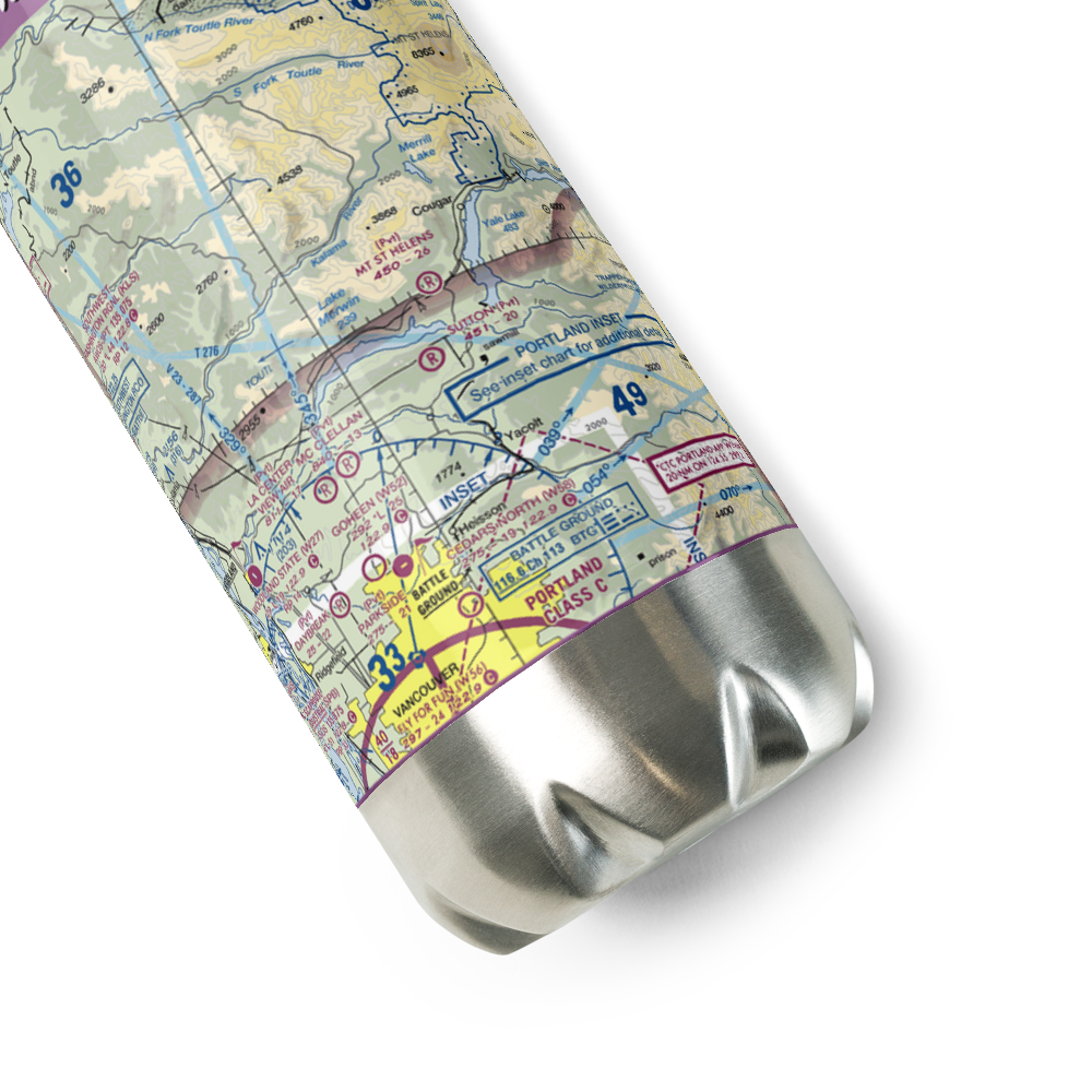 Mount St Helen's Aero Ranch Airport (WN10) VFR Sectional Water Bottle 