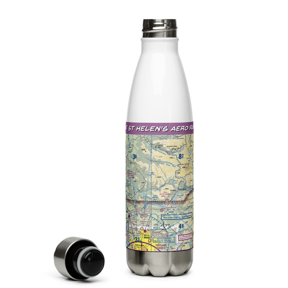 Mount St Helen's Aero Ranch Airport (WN10) VFR Sectional Water Bottle 