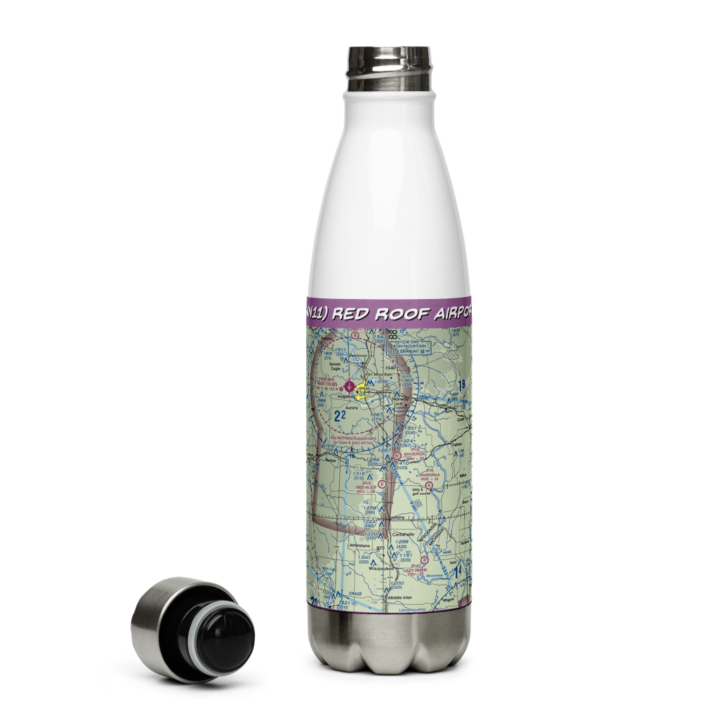 Red Roof Airport (WN11) VFR Sectional Water Bottle 