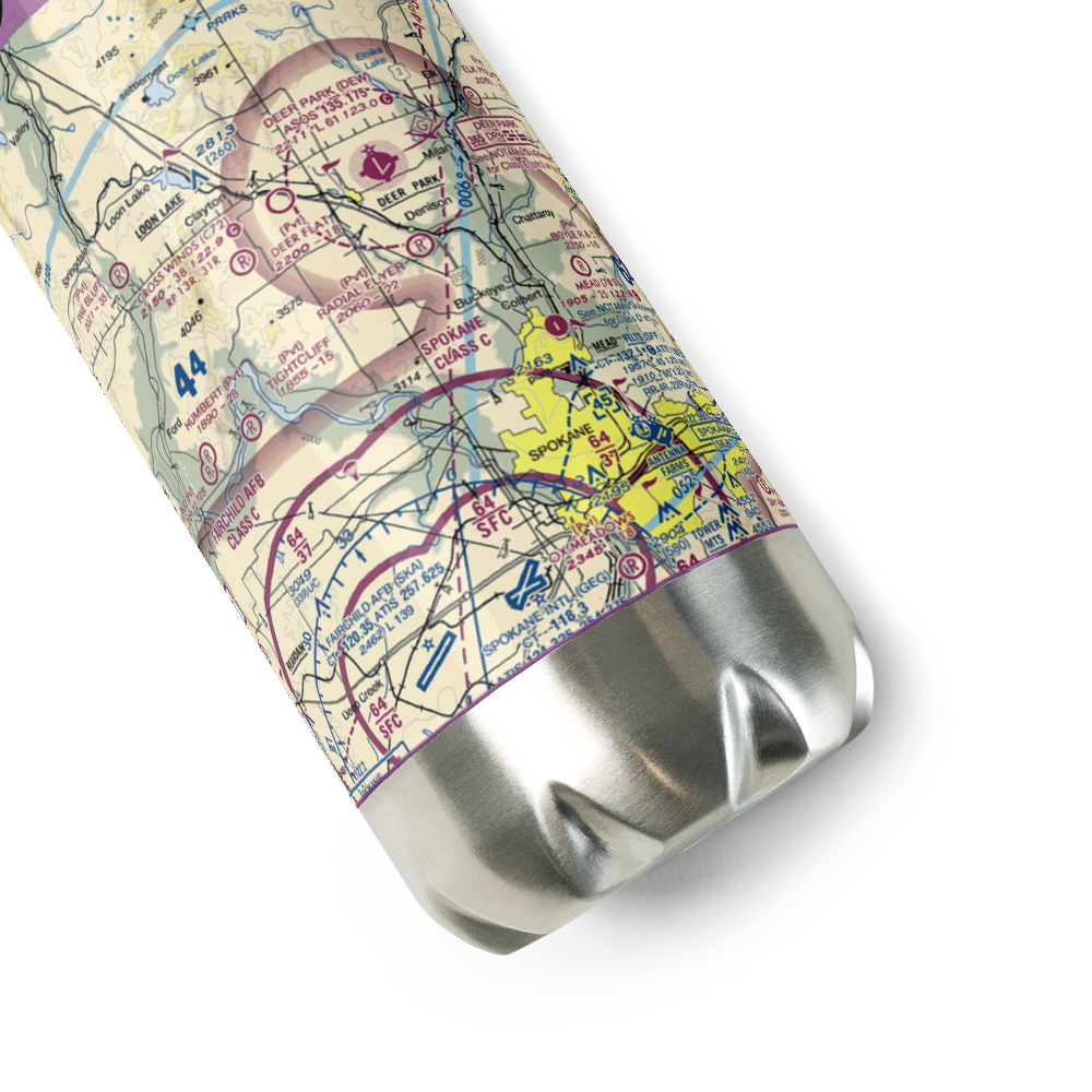 Pete's Airport (WN14) VFR Sectional Water Bottle 