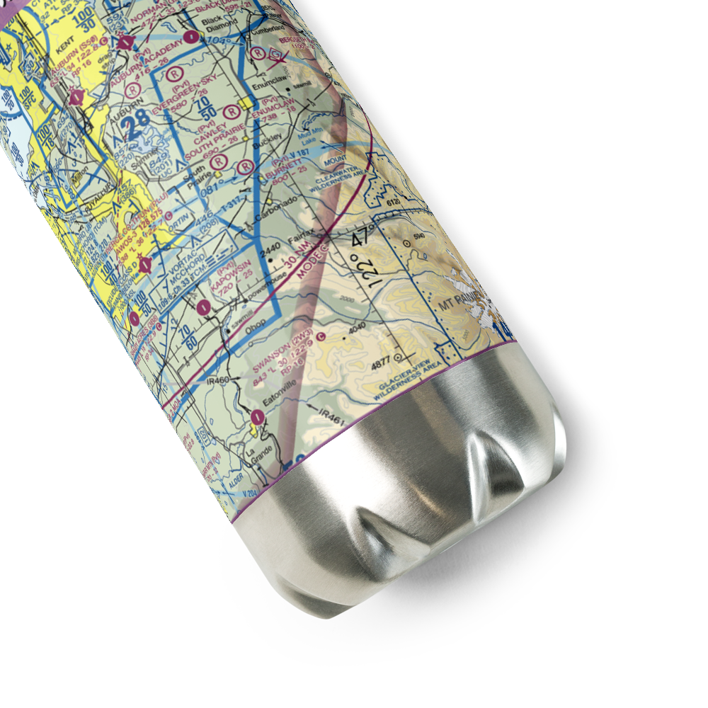 Burnett Landing Airport (WN15) VFR Sectional Water Bottle 