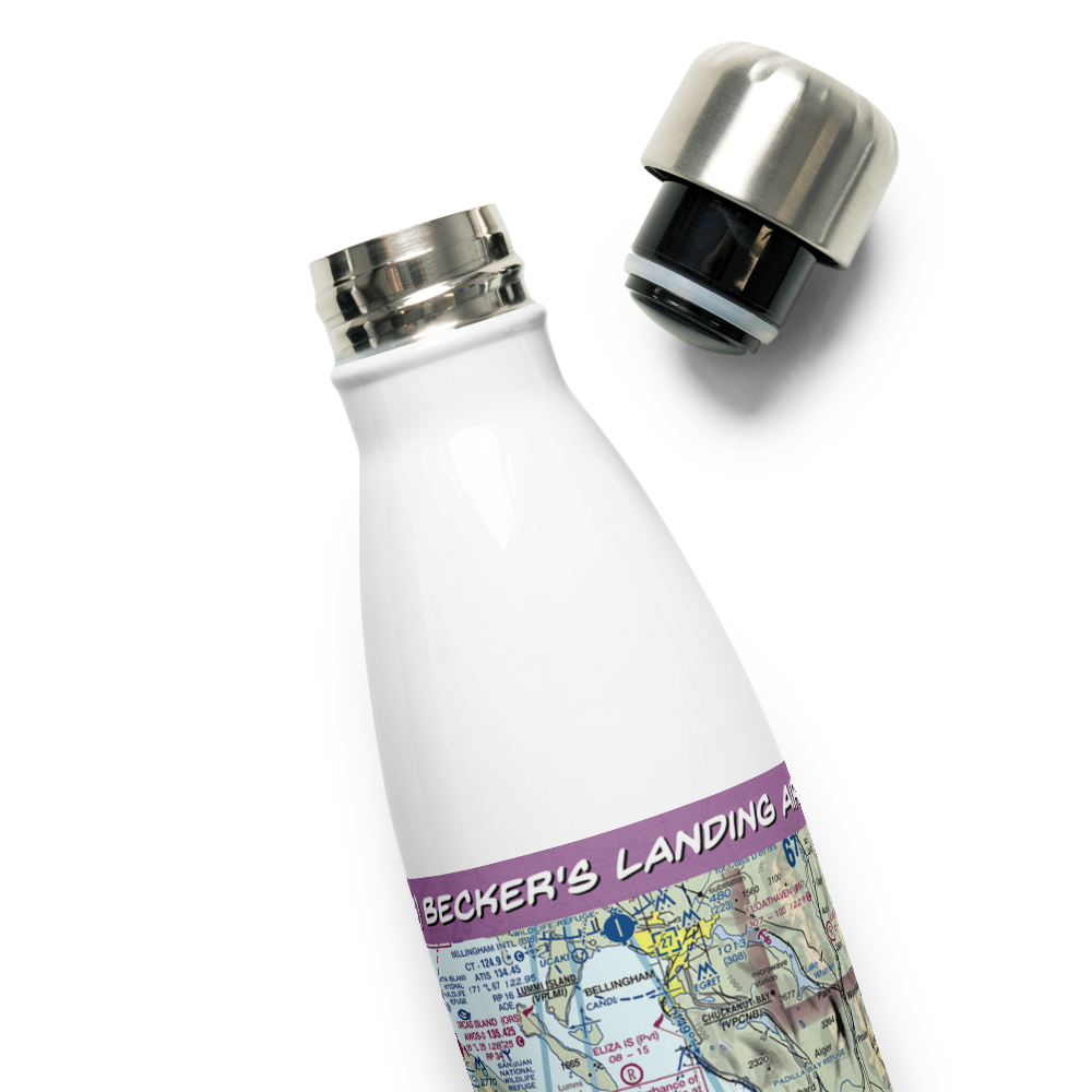 Becker's Landing Airport (WN18) VFR Sectional Water Bottle 