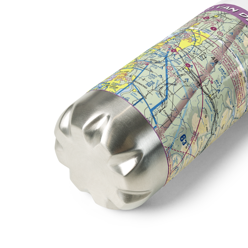 Van De Plasch Airport (WN20) VFR Sectional Water Bottle 