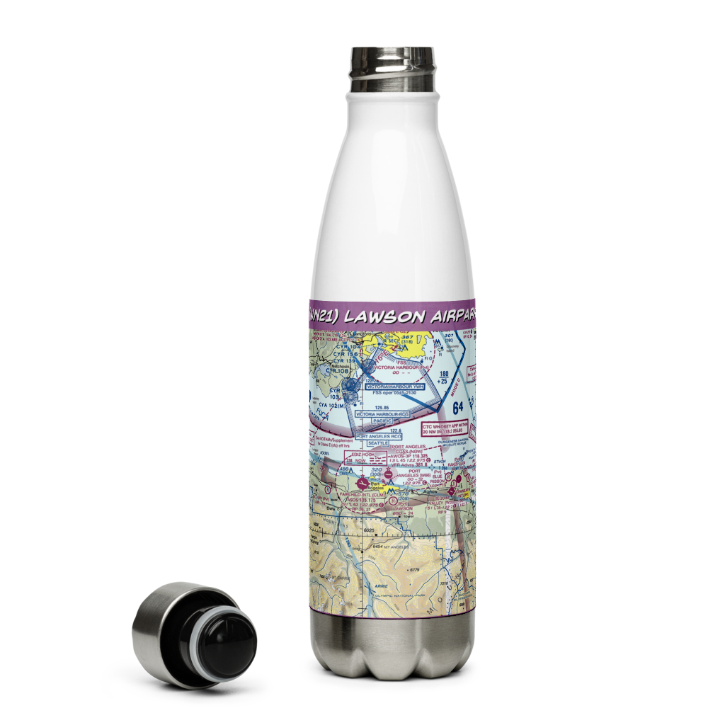 Lawson Airpark (WN21) VFR Sectional Water Bottle 