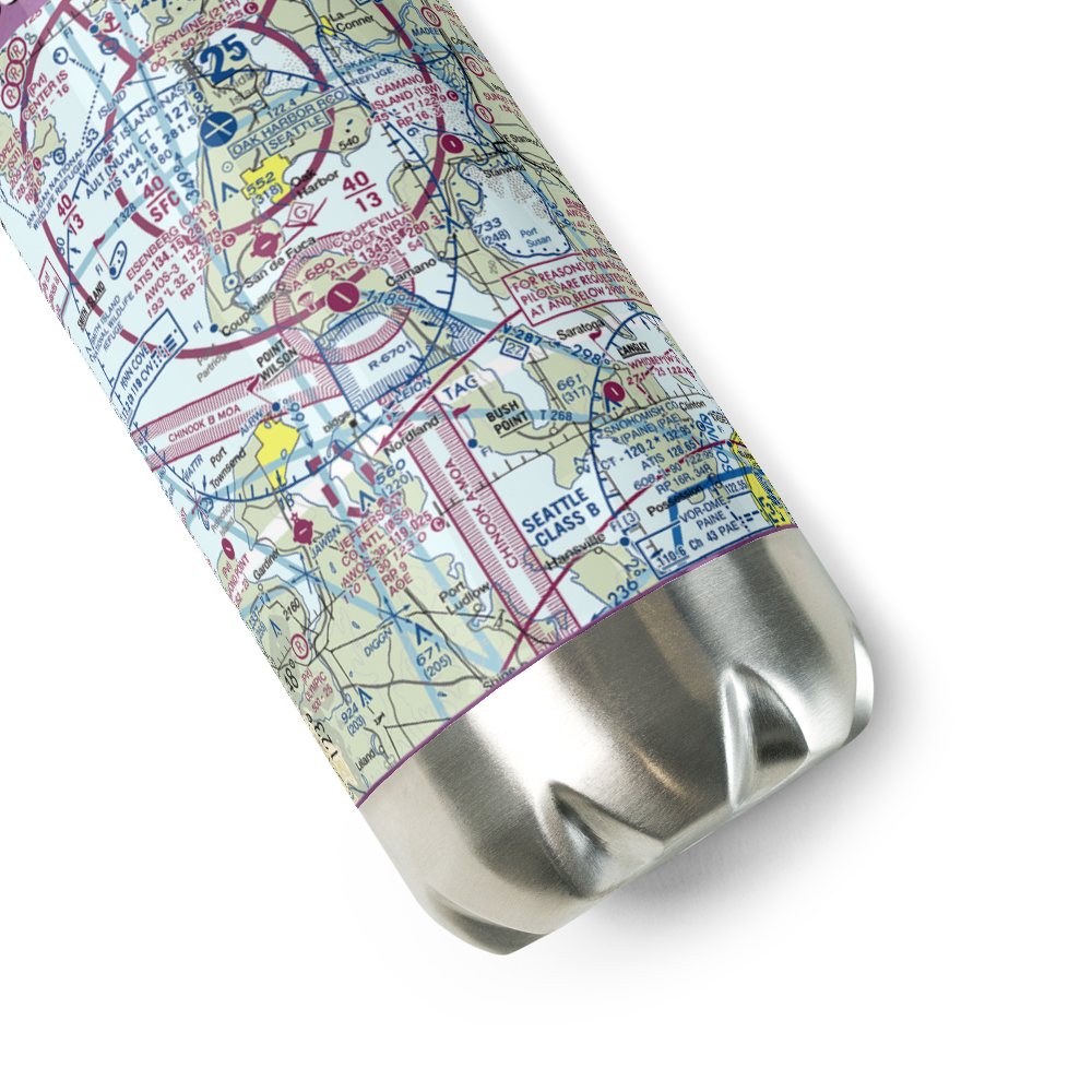 Coupeville Airpark (WN40) VFR Sectional Water Bottle 