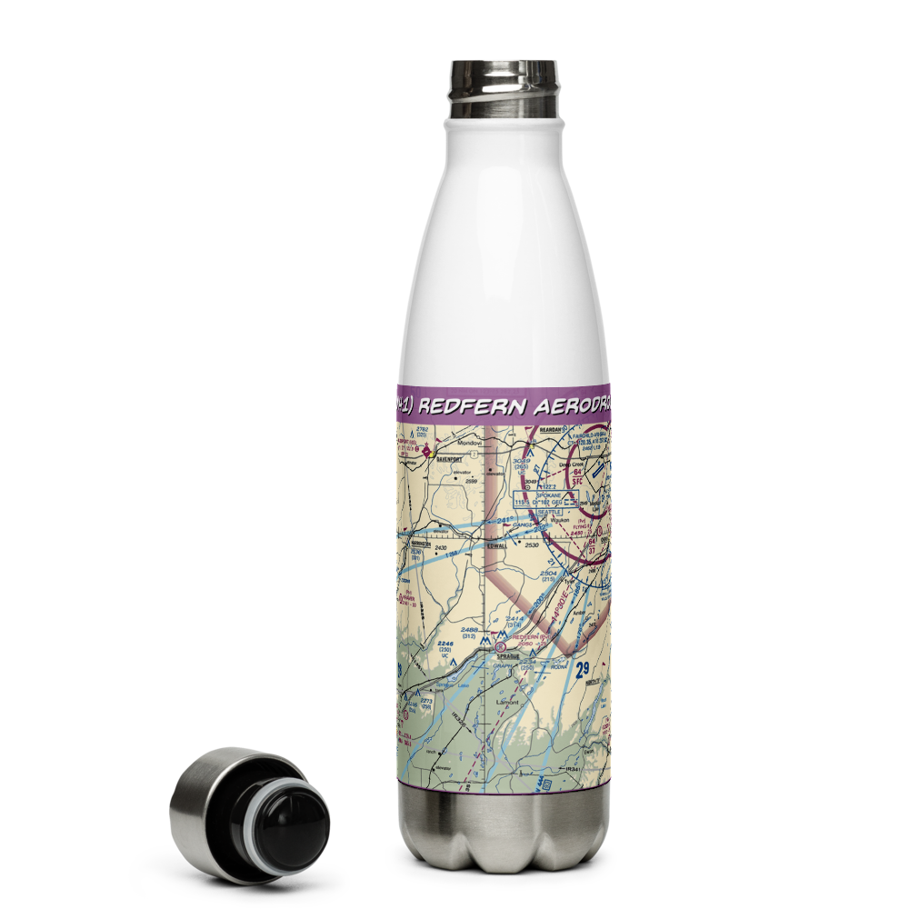 Redfern Aerodrome (WN41) VFR Sectional Water Bottle 
