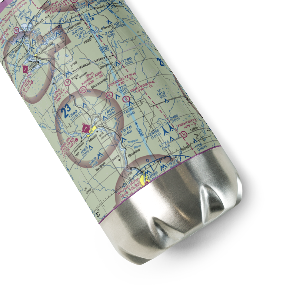 Podeweltz Airport (WN44) VFR Sectional Water Bottle 