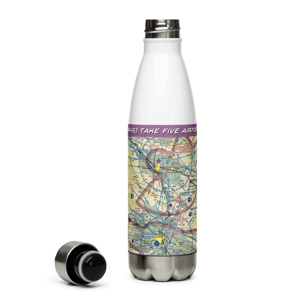 Take Five Airport (WN45) VFR Sectional Water Bottle 