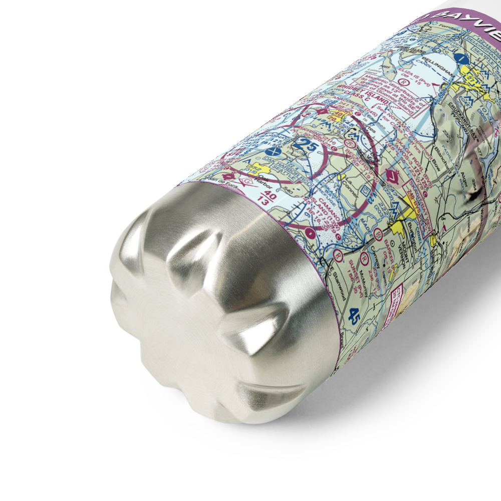 Bayview Farms Airport (WN51) VFR Sectional Water Bottle 