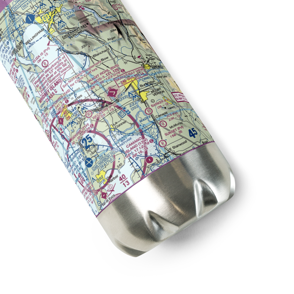 Bayview Farms Airport (WN51) VFR Sectional Water Bottle 