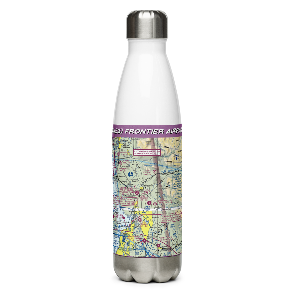 Frontier Airpark (WN53) VFR Sectional Water Bottle 