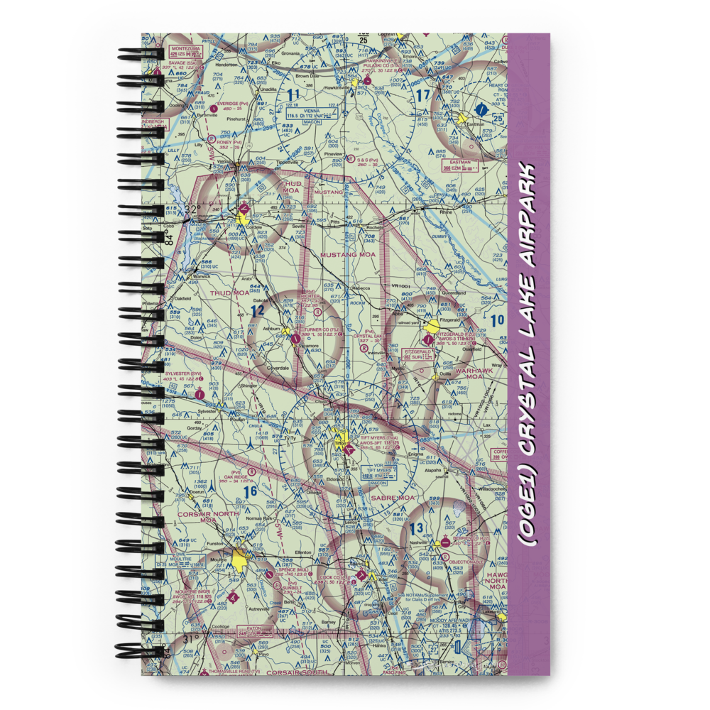 Crystal Lake Airpark (0GE1) VFR Sectional Notebook 